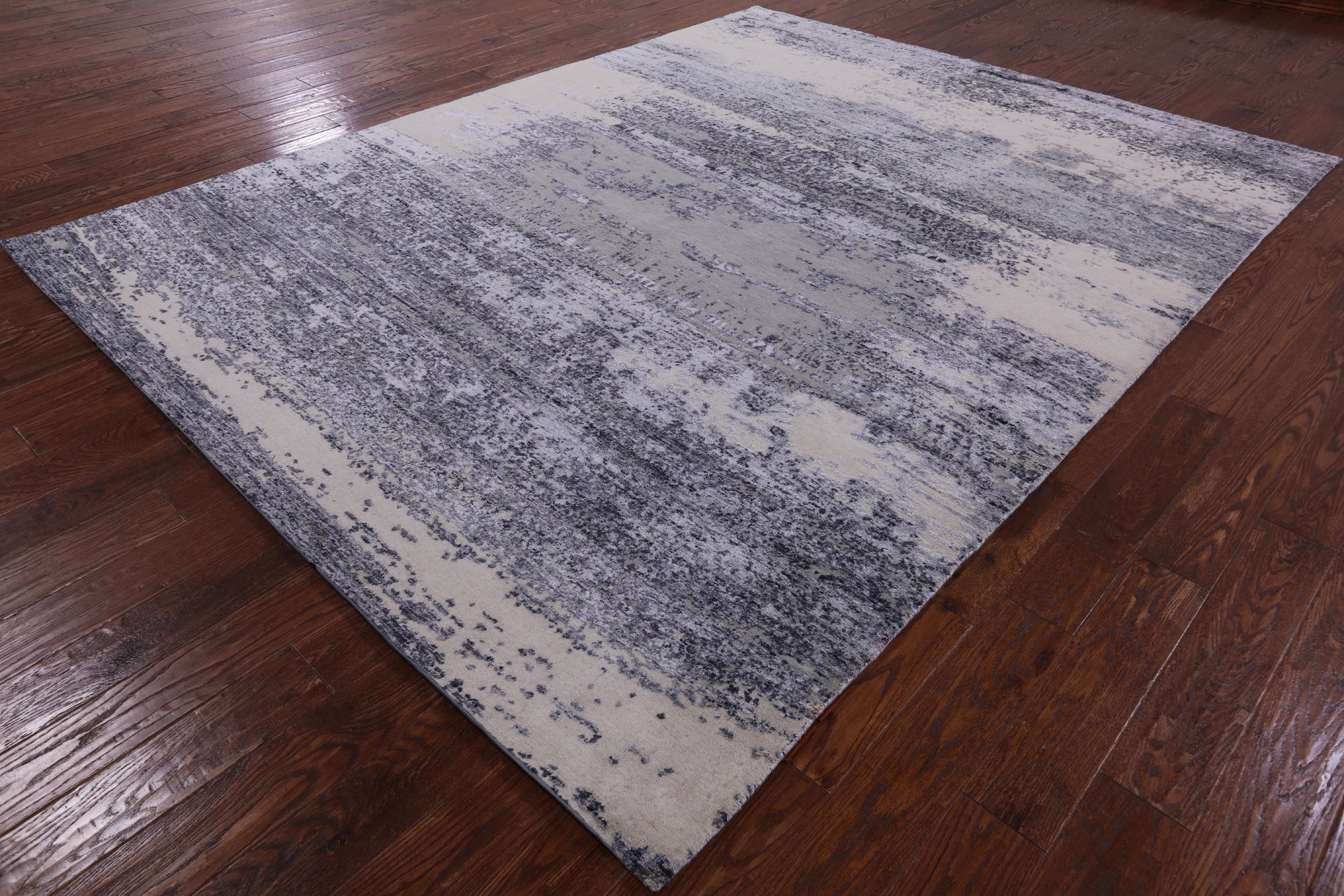 Contemporary Hand Knotted Wool & Silk Rug - 7' 10" X 10' 1" - Golden Nile