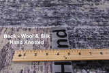 Contemporary Hand Knotted Wool & Silk Rug - 7' 10" X 10' 1" - Golden Nile