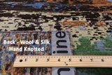 Modern Hand Knotted Wool & Silk Sunset Design Rug - 8' 2" X 10' 0" - Golden Nile