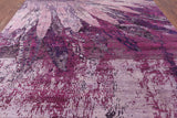 Modern Handmade Wool & Silk Dream Catcher Design Area Rug - 8' 0" X 10' 3" - Golden Nile