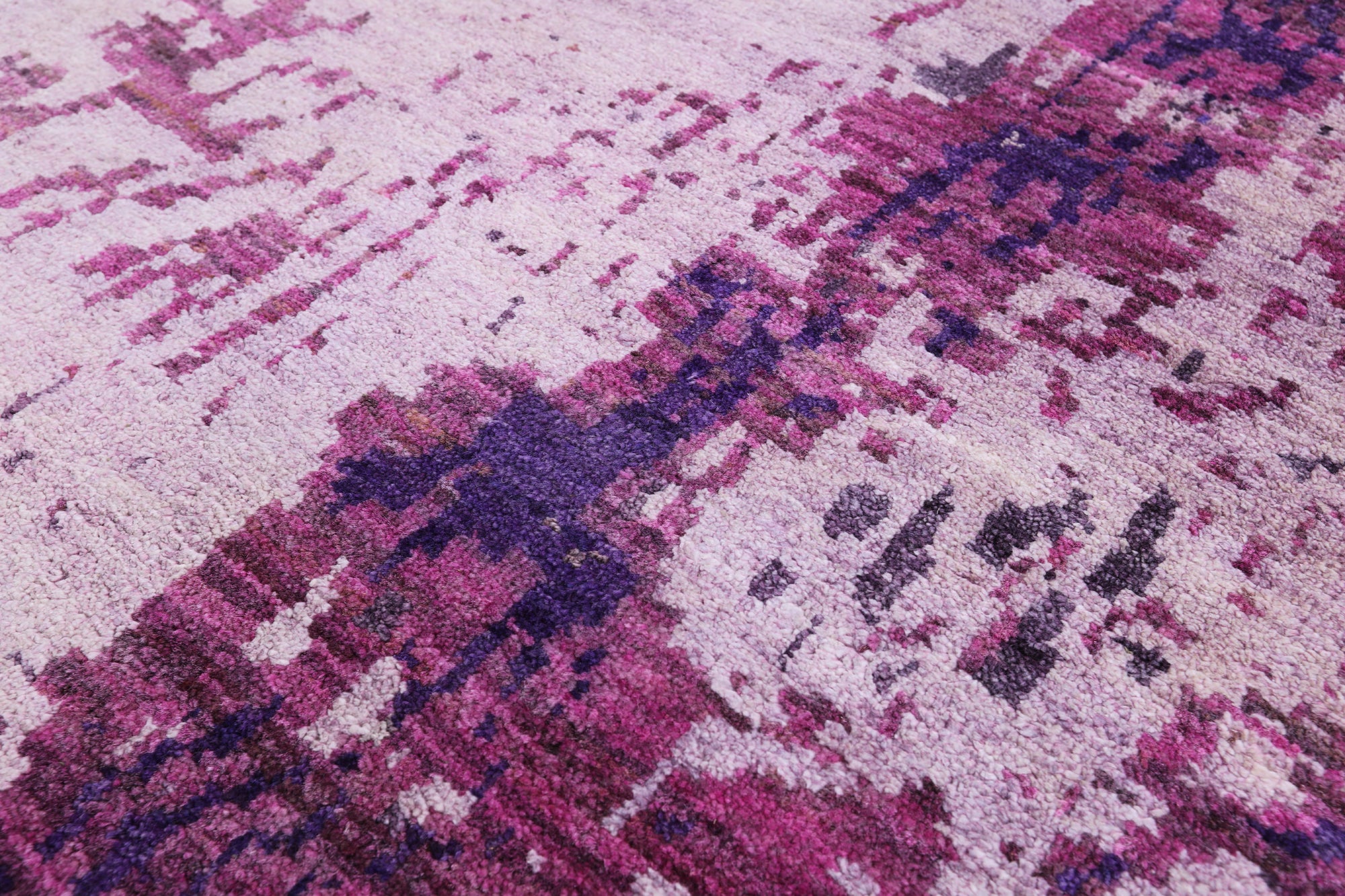 Modern Handmade Wool & Silk Dream Catcher Design Area Rug - 8' 0" X 10' 3" - Golden Nile
