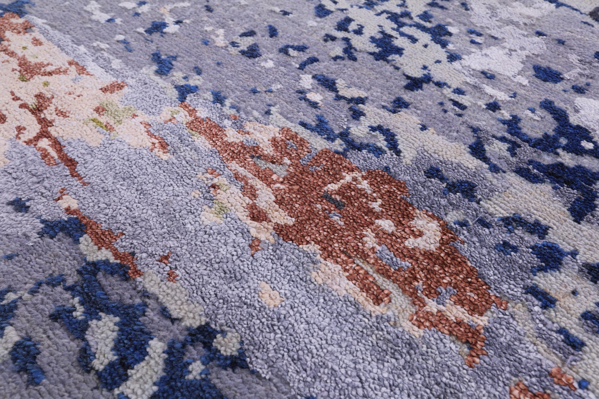 Modern Handmade Wool & Silk Rug - 7' 11" X10' 2" - Golden Nile