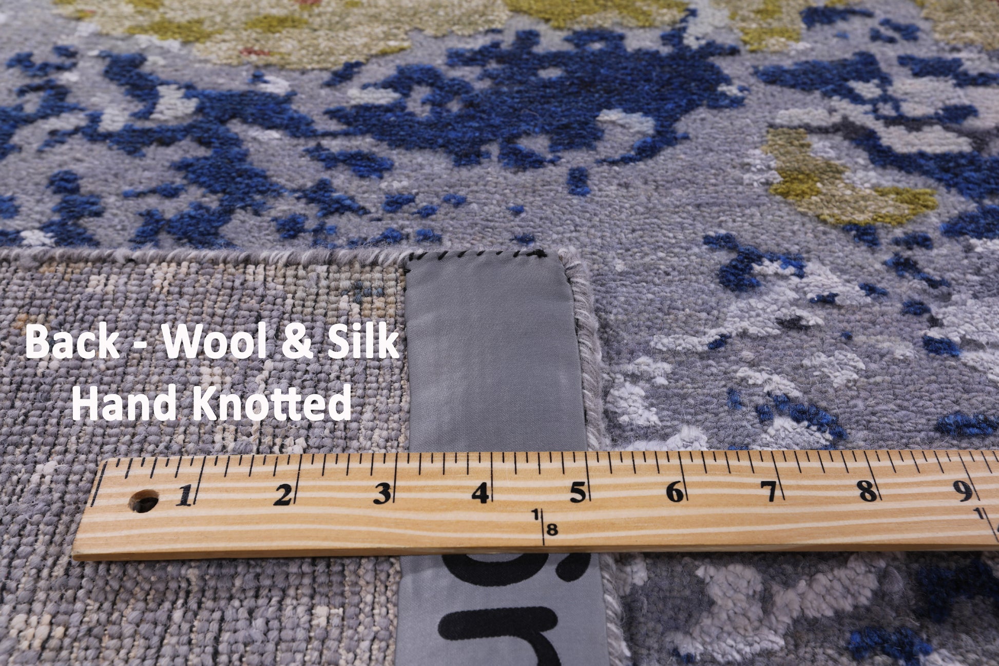 Modern Handmade Wool & Silk Rug - 7' 11" X10' 2" - Golden Nile
