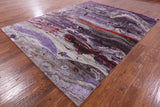 Modern Handmade Wool & Silk Rug - 7' 10" X 10' 0" - Golden Nile