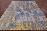 Modern Hand Knotted Wool & Silk Rug - 7' 11" X 10' 1" - Golden Nile