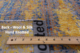Modern Hand Knotted Wool & Silk Rug - 7' 11" X 10' 1" - Golden Nile