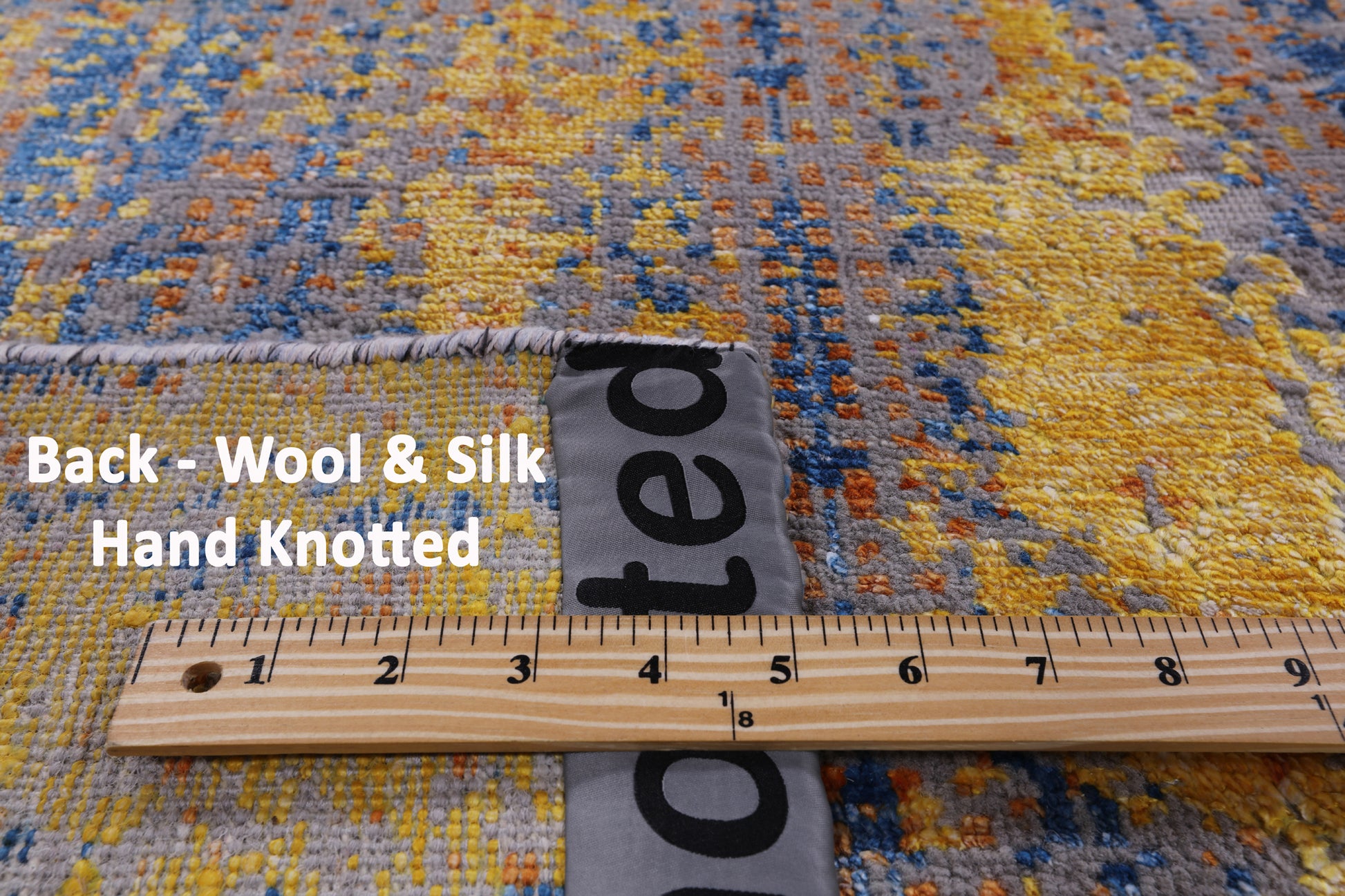 Modern Hand Knotted Wool & Silk Rug - 7' 11" X 10' 1" - Golden Nile