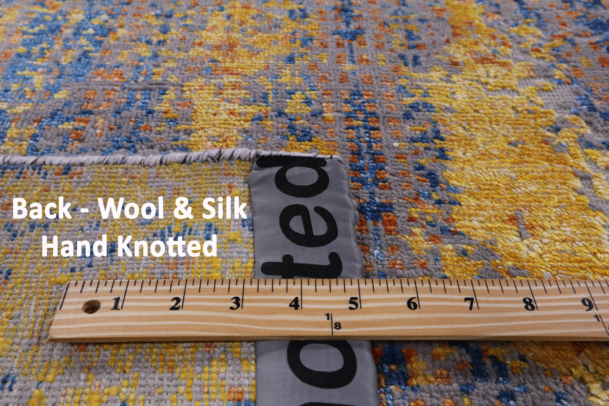 Modern Hand Knotted Wool & Silk Rug - 7' 11" X 10' 1" - Golden Nile