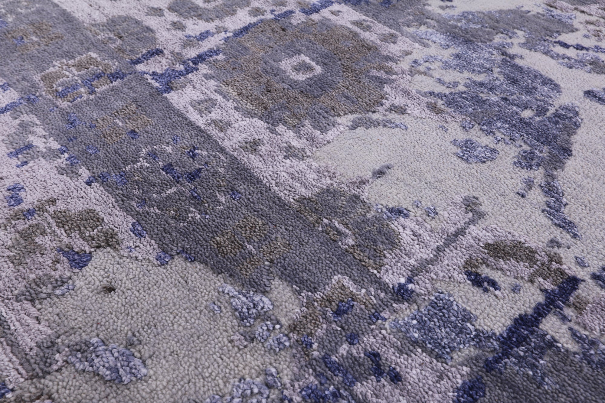 Contemporary Handmade Wool & Silk Rug - 8' 0" X 10' 1" - Golden Nile