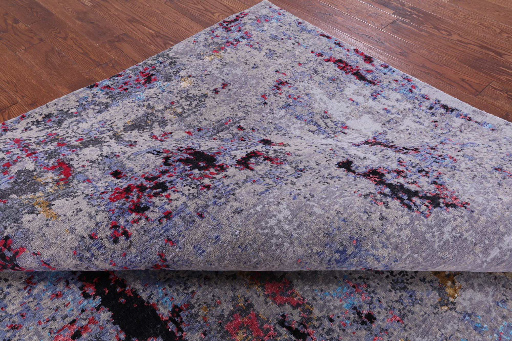 Modern Hand Knotted Wool & Silk Rug - 7' 11" X 10' 3" - Golden Nile
