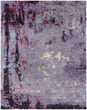 Modern Hand Knotted Wool & Silk Rug - 7' 11" X 10' 3" - Golden Nile
