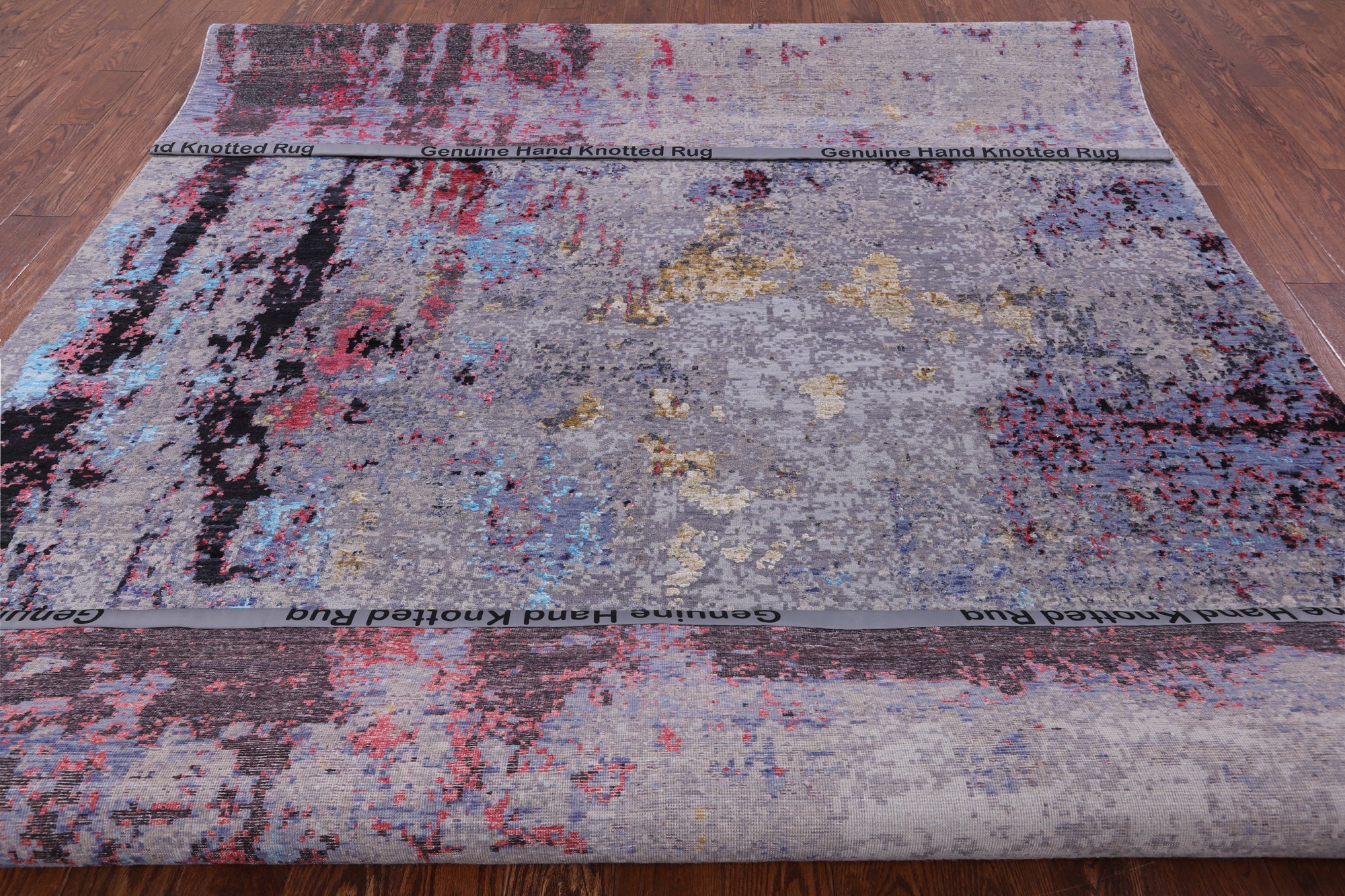 Modern Hand Knotted Wool & Silk Rug - 7' 11" X 10' 3" - Golden Nile