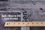 Contemporary Hand Knotted Wool & Silk Rug - 7' 10" X 9' 11" - Golden Nile