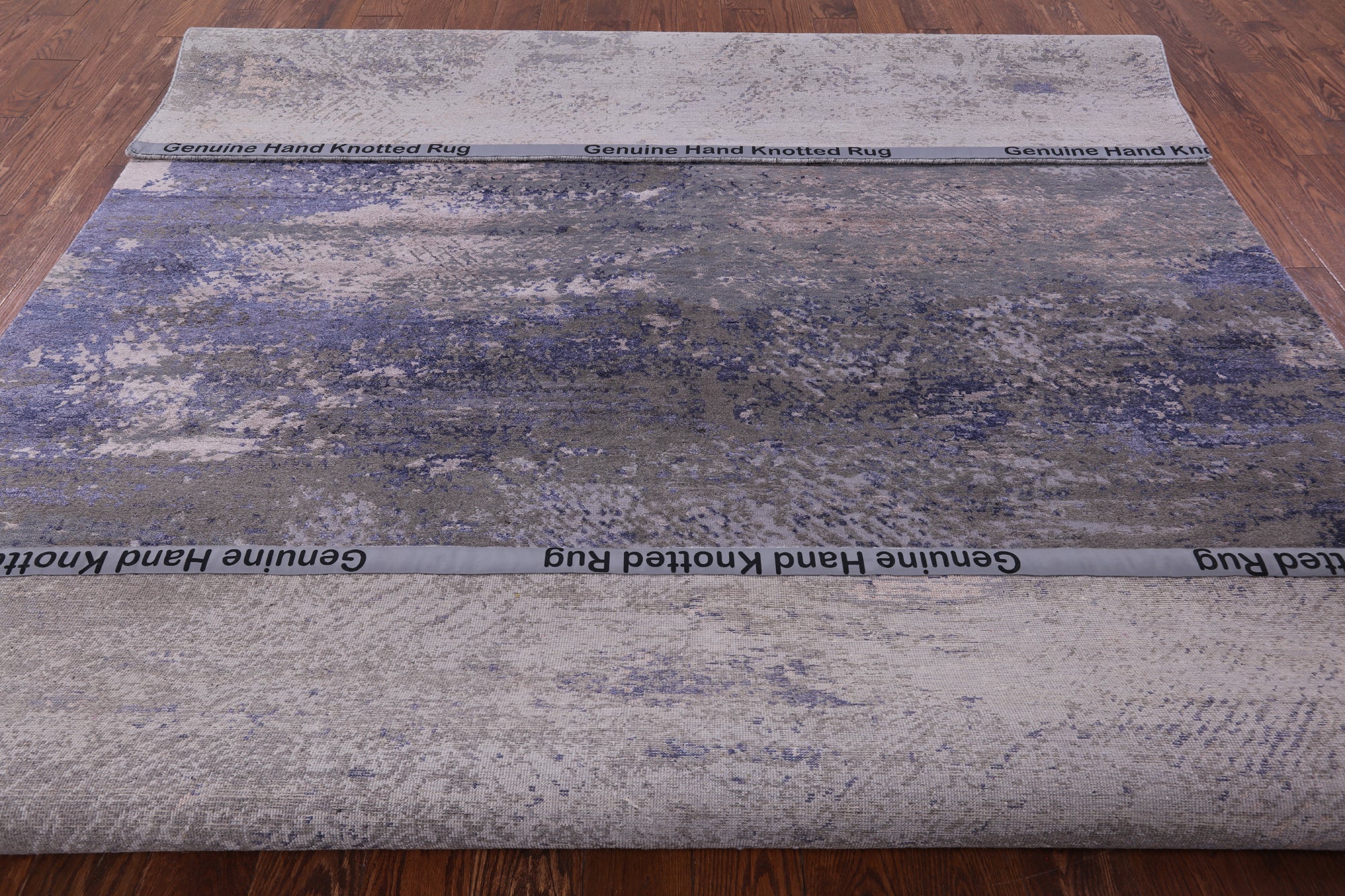 Modern Hand Knotted Wool & Silk Rug - 7' 11" X 10' 2" - Golden Nile