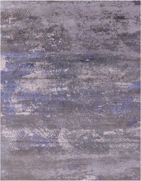 Modern Hand Knotted Wool & Silk Rug - 7' 11" X 10' 2" - Golden Nile