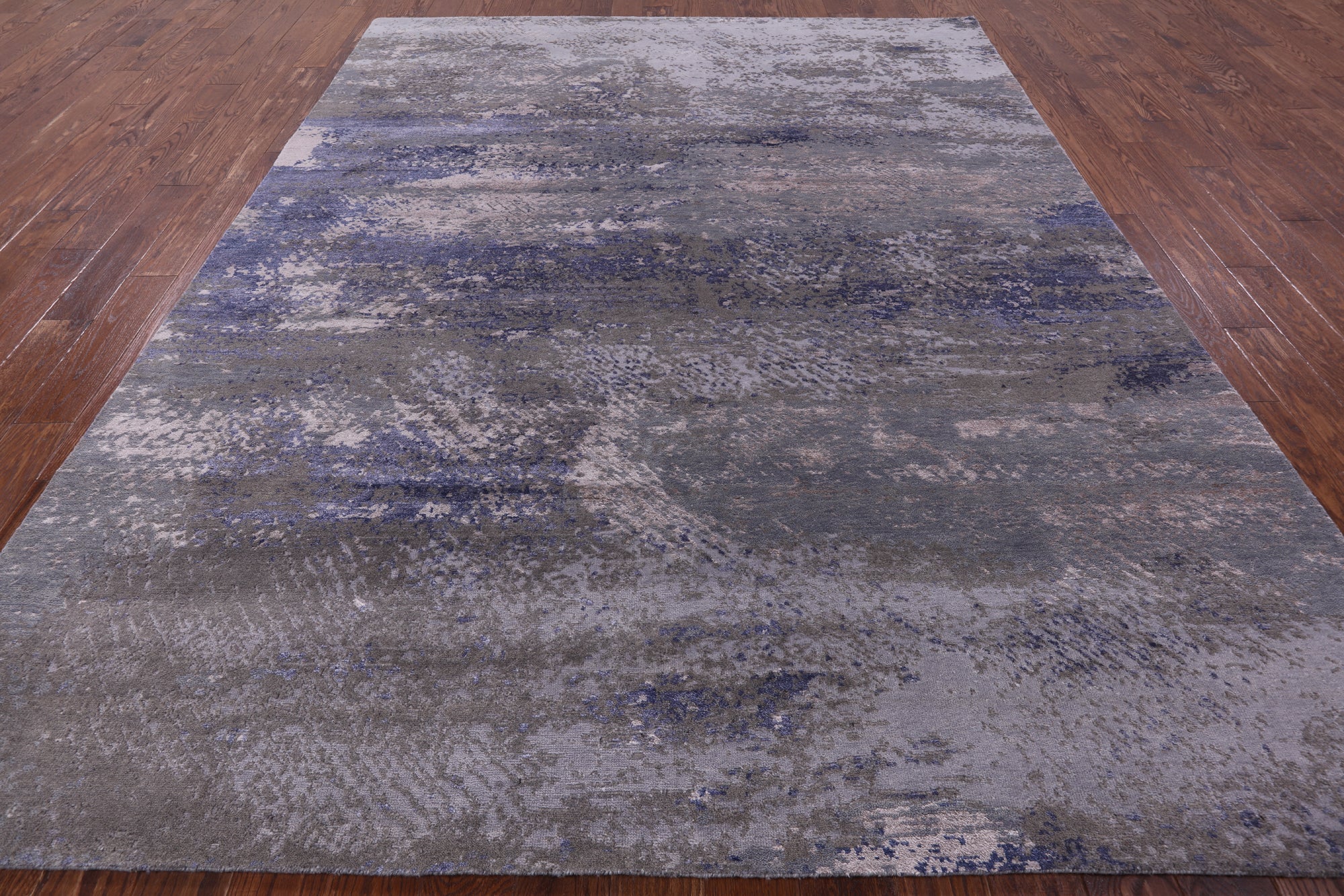 Modern Hand Knotted Wool & Silk Rug - 7' 11" X 10' 2" - Golden Nile