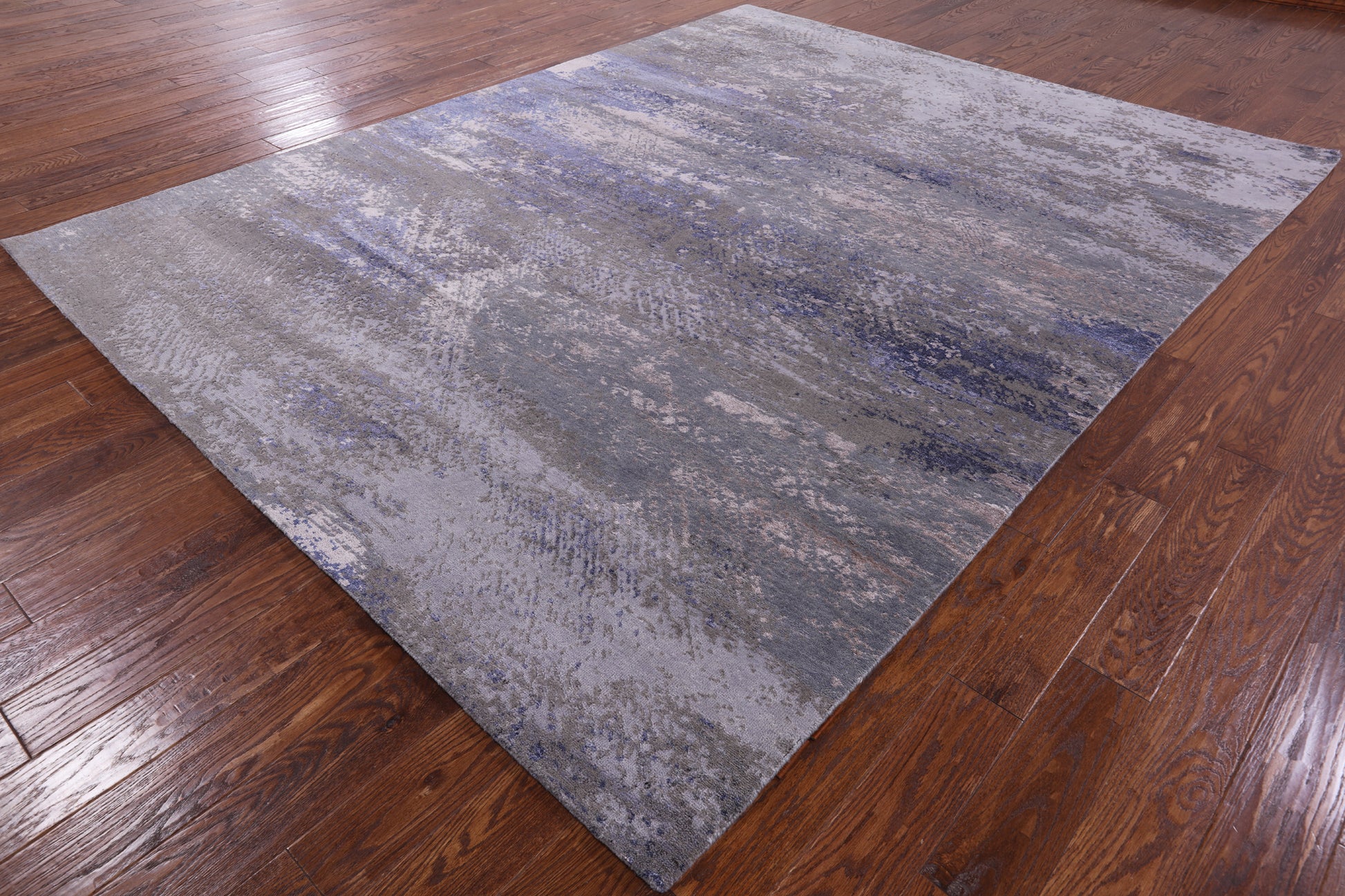 Modern Hand Knotted Wool & Silk Rug - 7' 11" X 10' 2" - Golden Nile