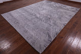 Modern Hand Knotted Wool & Silk Forest Trees Design Rug - 9' 2" X 11' 11" - Golden Nile