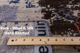 Modern Hand Knotted Wool & Silk Rug - 8' 11" X 11' 11" - Golden Nile