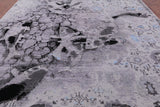 Modern Hand Knotted Wool & Silk Fish Design Rug - 9' 1" X 12' 2" - Golden Nile