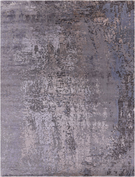 Modern Handmade Wool & Silk Rug - 8' 10" X 11' 7" - Golden Nile