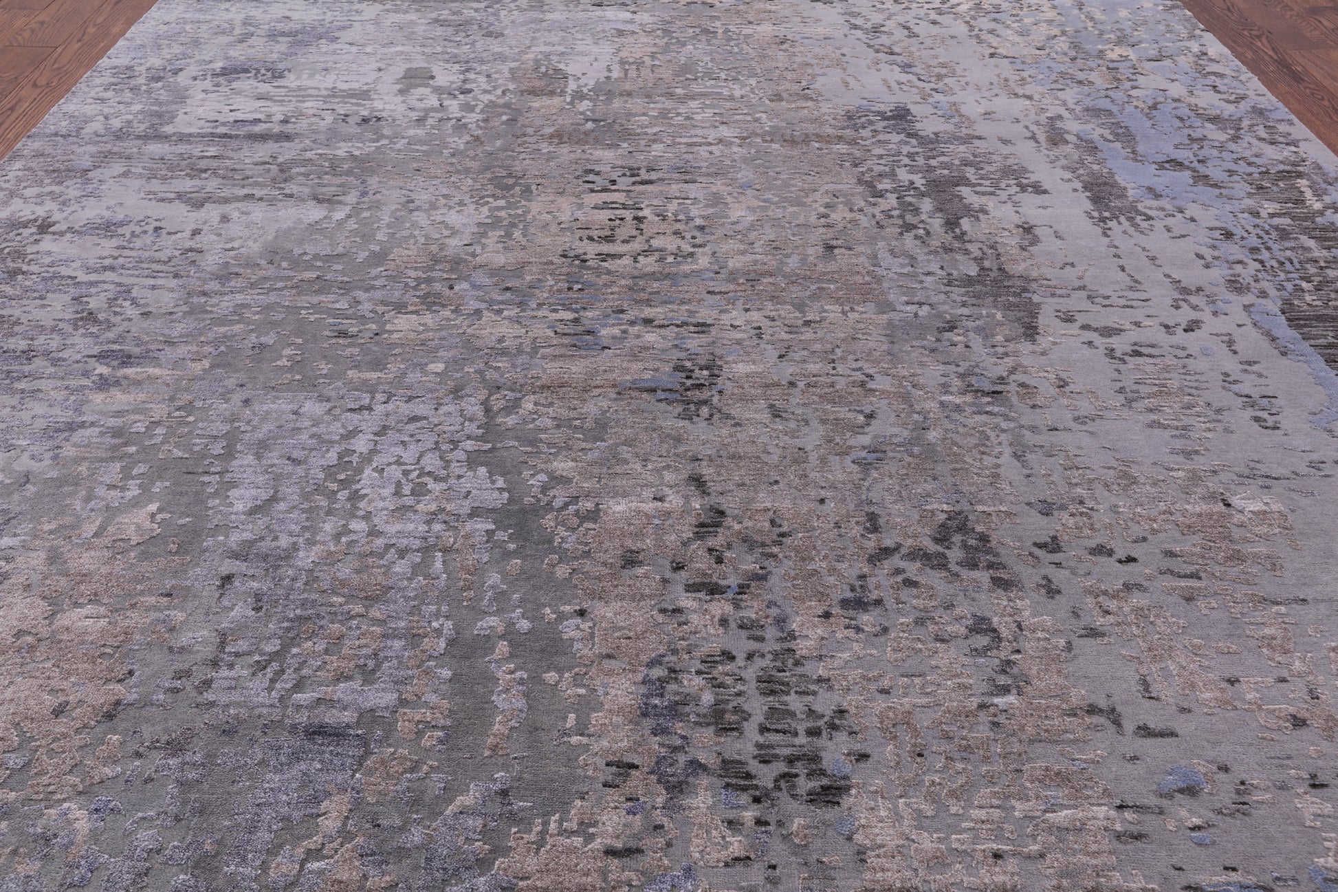 Modern Handmade Wool & Silk Rug - 8' 10" X 11' 7" - Golden Nile