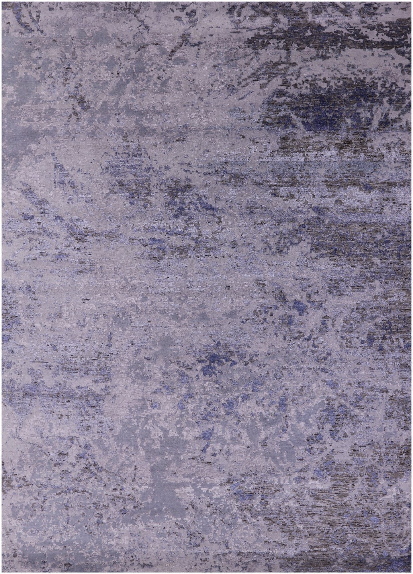 Modern Hand Knotted Wool & Silk Rug - 9' 0" X 12' 3" - Golden Nile