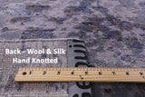 Modern Hand Knotted Wool & Silk Rug - 9' 0" X 12' 3" - Golden Nile