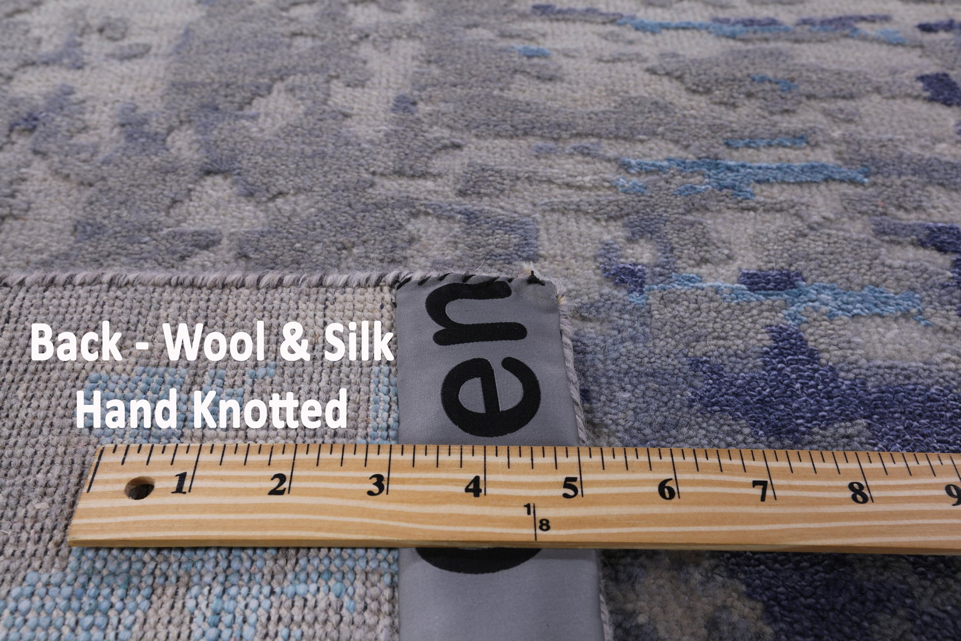 Modern Handmade Wool & Silk Rug - 9' 0" X 12' 2" - Golden Nile