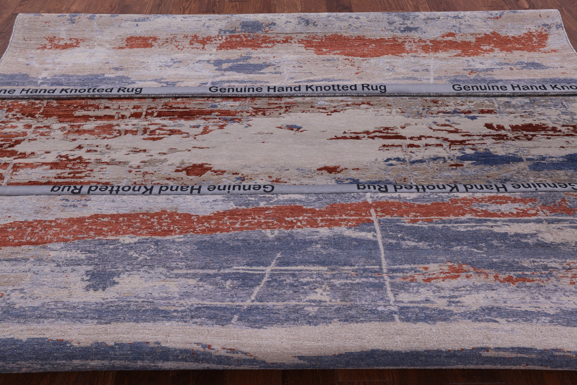 Contemporary Handmade Wool & Silk Rug - 7' 11" X 10' 2" - Golden Nile