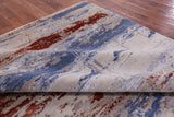 Contemporary Handmade Wool & Silk Rug - 7' 11" X 10' 2" - Golden Nile