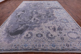 Modern Handmade Wool & Silk Fish Design Rug - 9' 11" X 14' 0" - Golden Nile