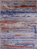Contemporary Hand Knotted Wool & Silk Rug - 9' 10" X 13' 3" - Golden Nile