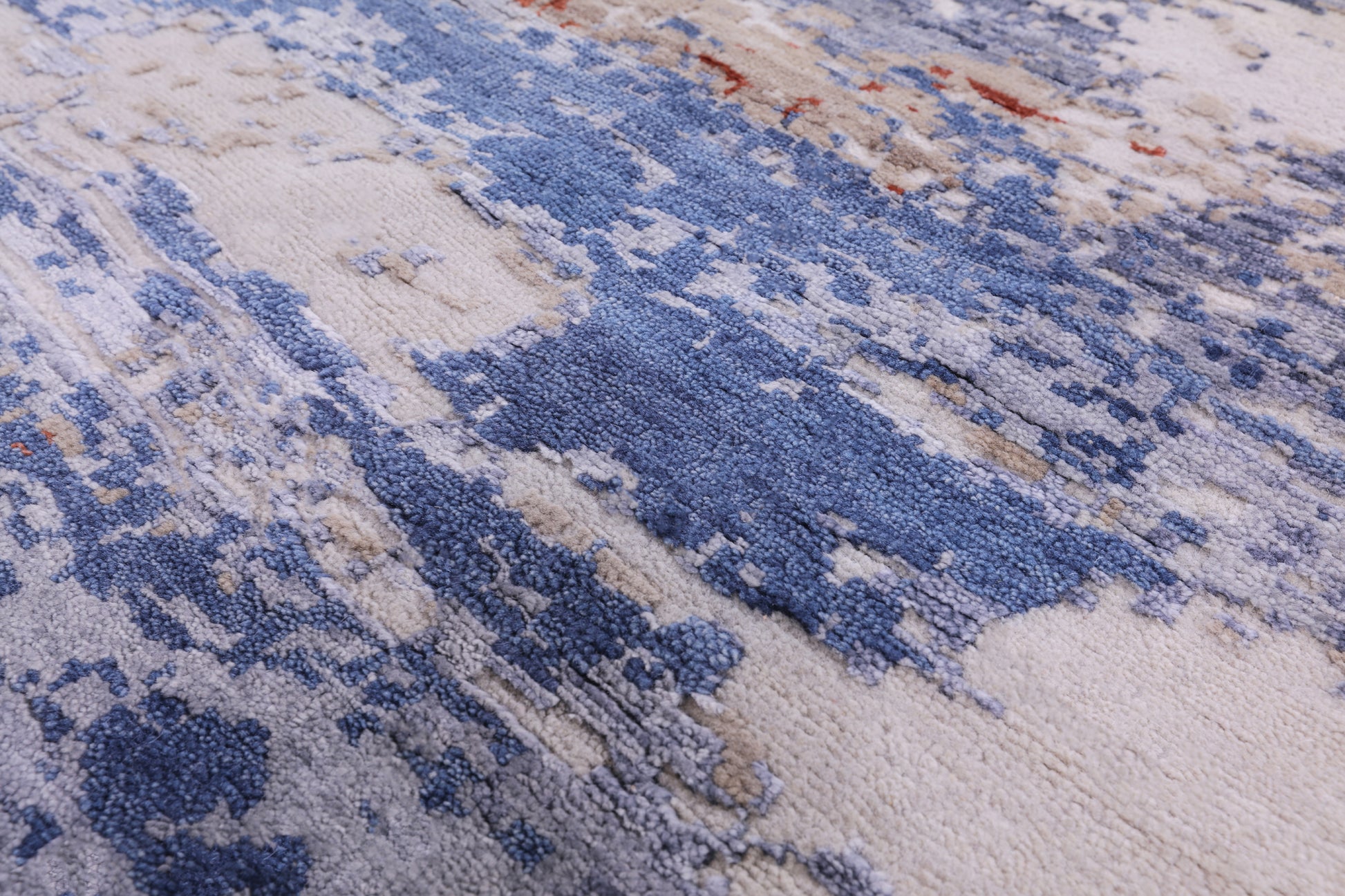 Contemporary Hand Knotted Wool & Silk Rug - 9' 10" X 13' 3" - Golden Nile