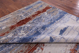 Contemporary Hand Knotted Wool & Silk Rug - 9' 10" X 13' 3" - Golden Nile