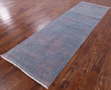 Overdyed Full Pile Handmade Wool Runner Rug - 2' 10" X 9' 2" - Golden Nile