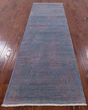 Overdyed Full Pile Handmade Wool Runner Rug - 2' 10" X 9' 2" - Golden Nile