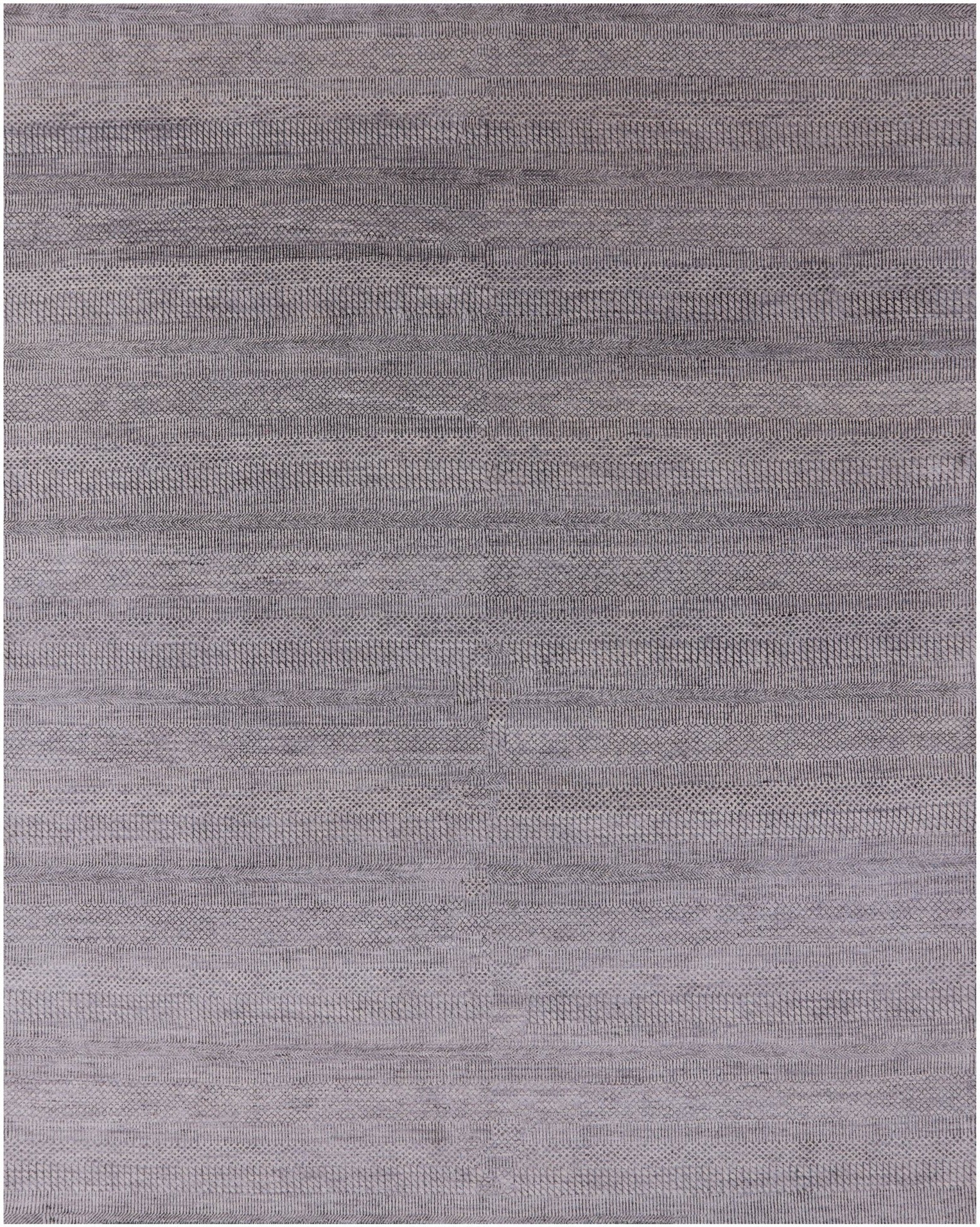 Grey Savannah Grass Handmade Wool & Silk Rug - 7' 10" X 10' 1" - Golden Nile