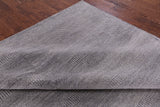 Grey Savannah Grass Handmade Wool & Silk Rug - 7' 10" X 10' 1" - Golden Nile