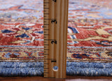 Blue Persian Fine Serapi Handmade Wool Rug - 8' 2" X 10' 1" - Golden Nile