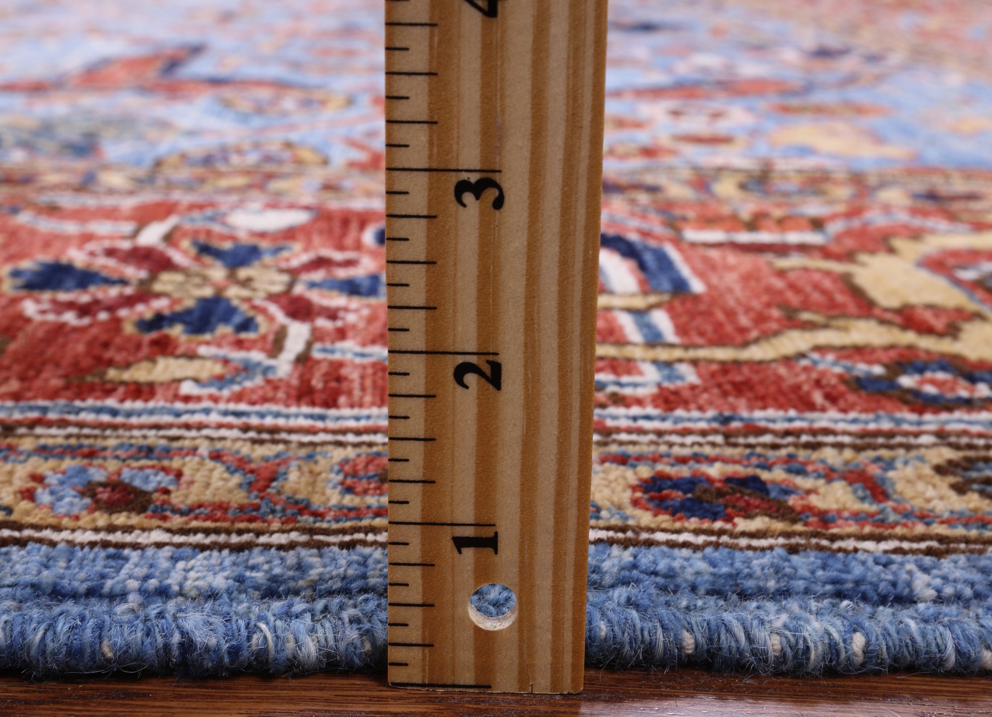 Blue Persian Fine Serapi Handmade Wool Rug - 8' 2" X 10' 1" - Golden Nile