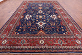 Blue Persian Fine Serapi Hand Knotted Wool Rug - 9' 10" X 14' 6" - Golden Nile