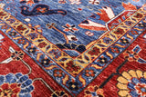 Blue Persian Fine Serapi Handmade Wool Rug - 10' 2" X 13' 8" - Golden Nile