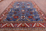 Blue Persian Fine Serapi Handmade Wool Rug - 10' 2" X 13' 8" - Golden Nile