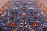 Blue Persian Fine Serapi Handmade Wool Rug - 10' 2" X 13' 8" - Golden Nile