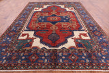 Red Persian Fine Serapi Handmade Wool Rug - 9' 3" X 12' 0" - Golden Nile