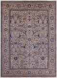 Ivory Persian Fine Serapi Hand Knotted Wool Rug - 10' 0" X 13' 9" - Golden Nile