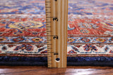 Blue Persian Fine Serapi Handmade Wool Rug - 8' 1" X 9' 10" - Golden Nile