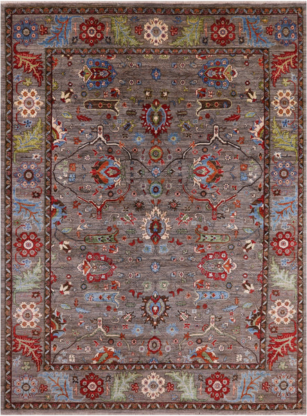 Persian Fine Serapi Hand Knotted Wool Rug - 8' 10" X 11' 6" - Golden Nile