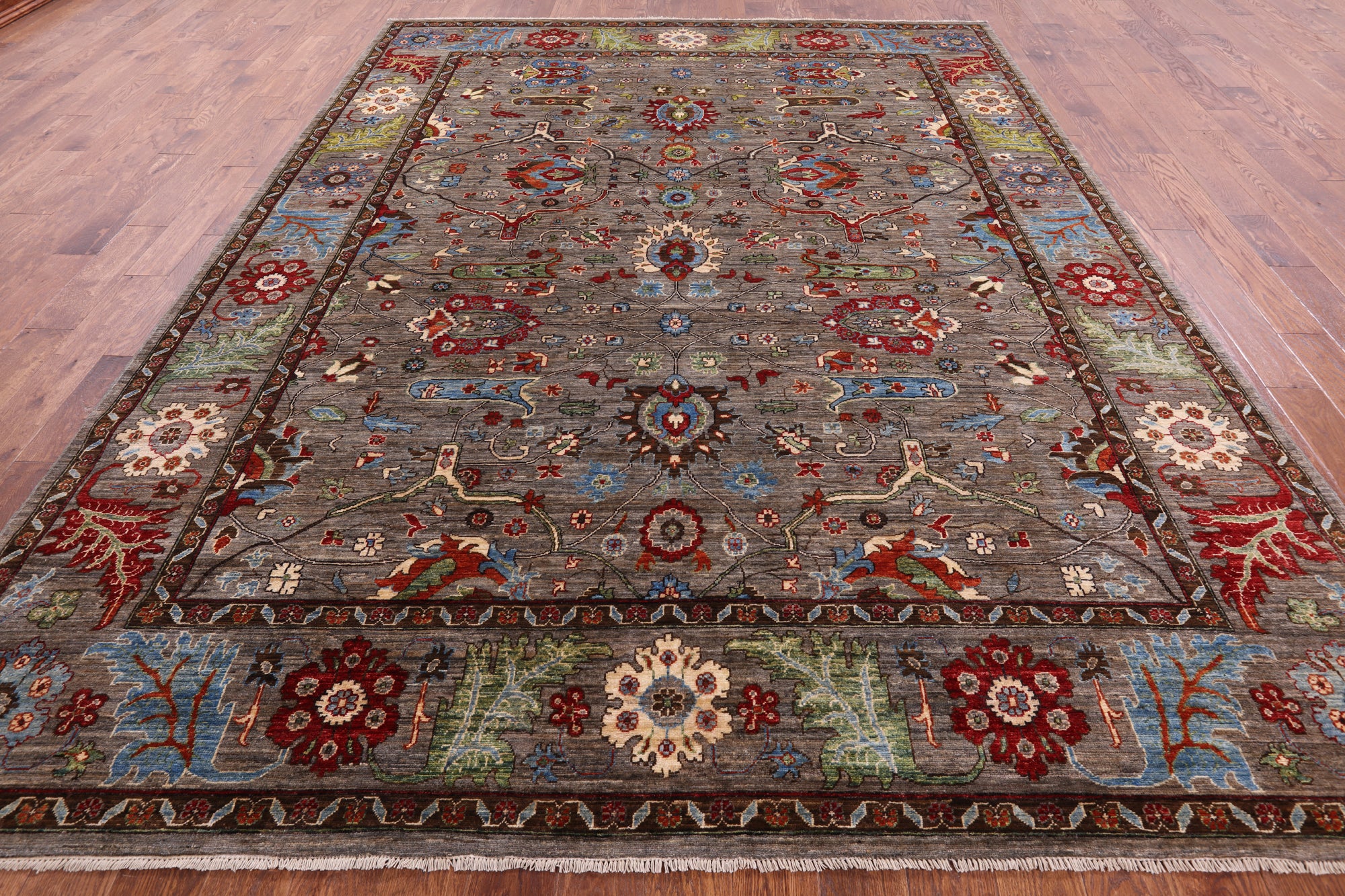 Persian Fine Serapi Hand Knotted Wool Rug - 8' 10" X 11' 6" - Golden Nile